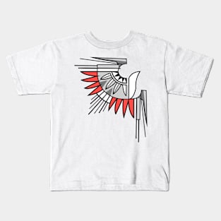 Abstract eagle symbol in indigenous style Kids T-Shirt